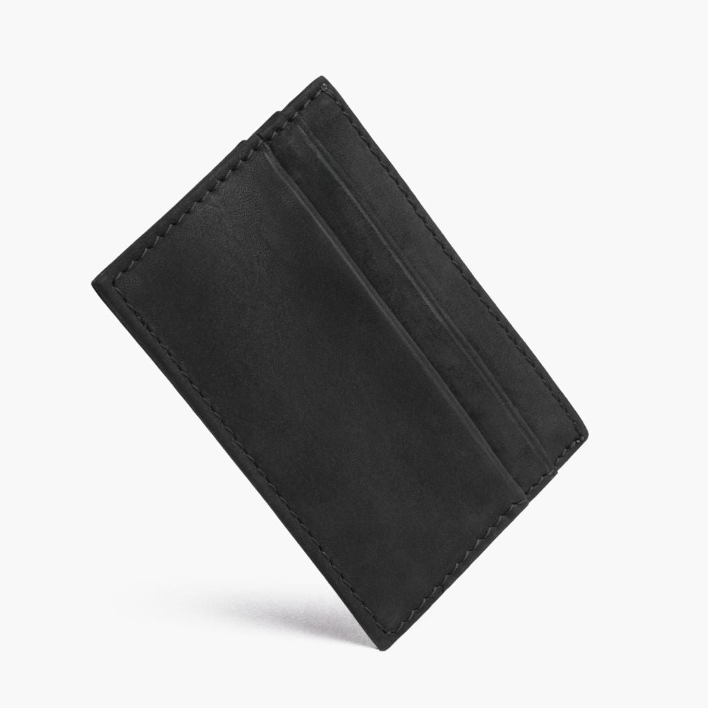 Leather Card Holder | Black Matte